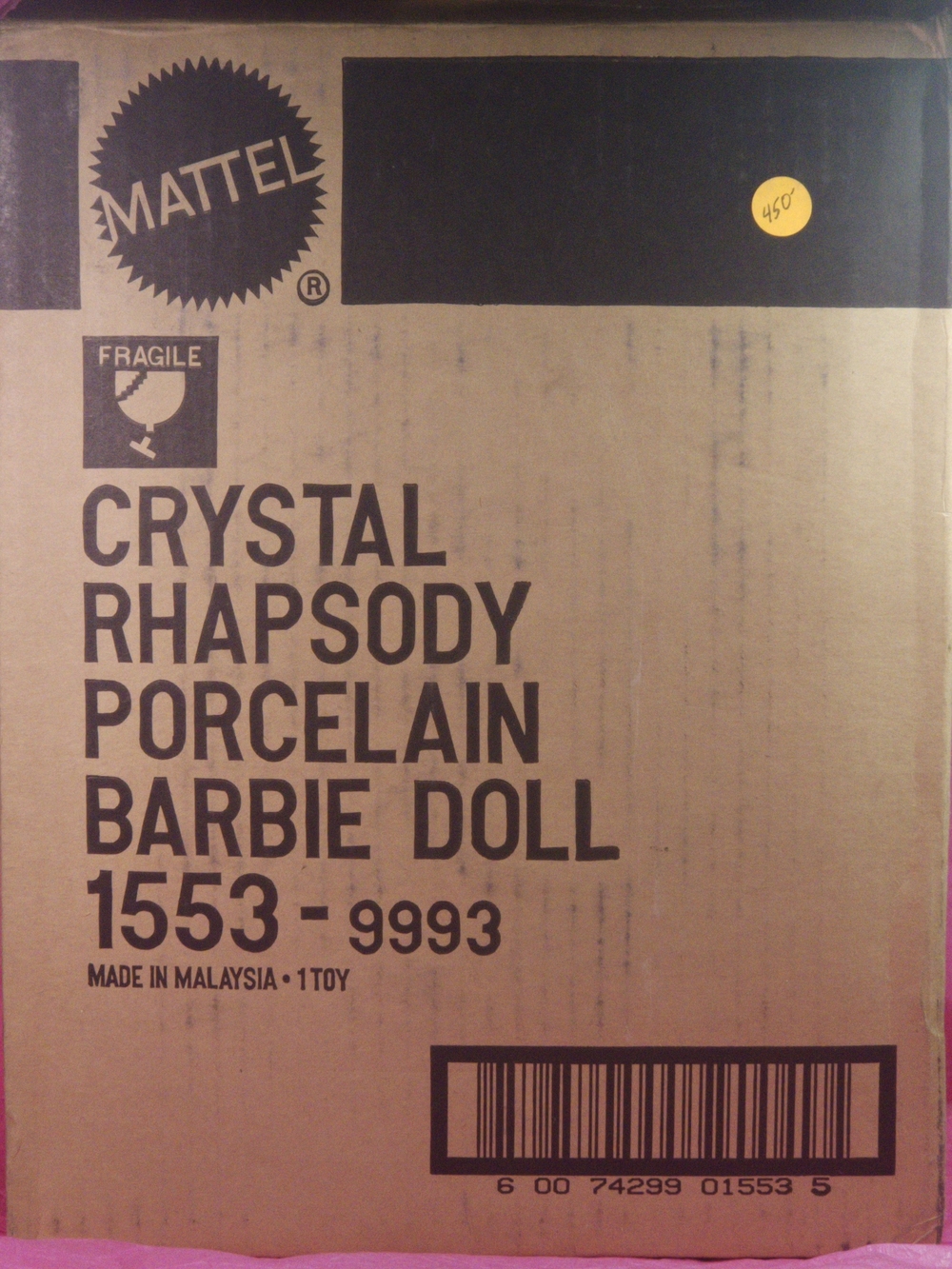 MIB 1992 Vintage "Crystal Rhapsody" Barbie #1553 - Open Shipper Seald Bubble Wra